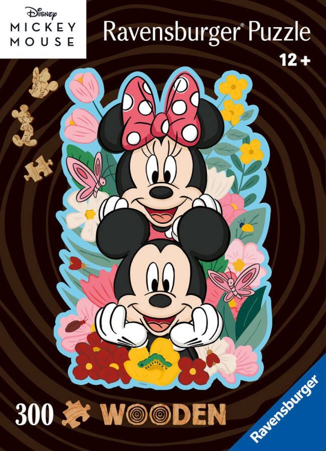 Ravensburger houten puzzel Disney Mickey & Minnie Mouse Legpuzzel 300 stukjes