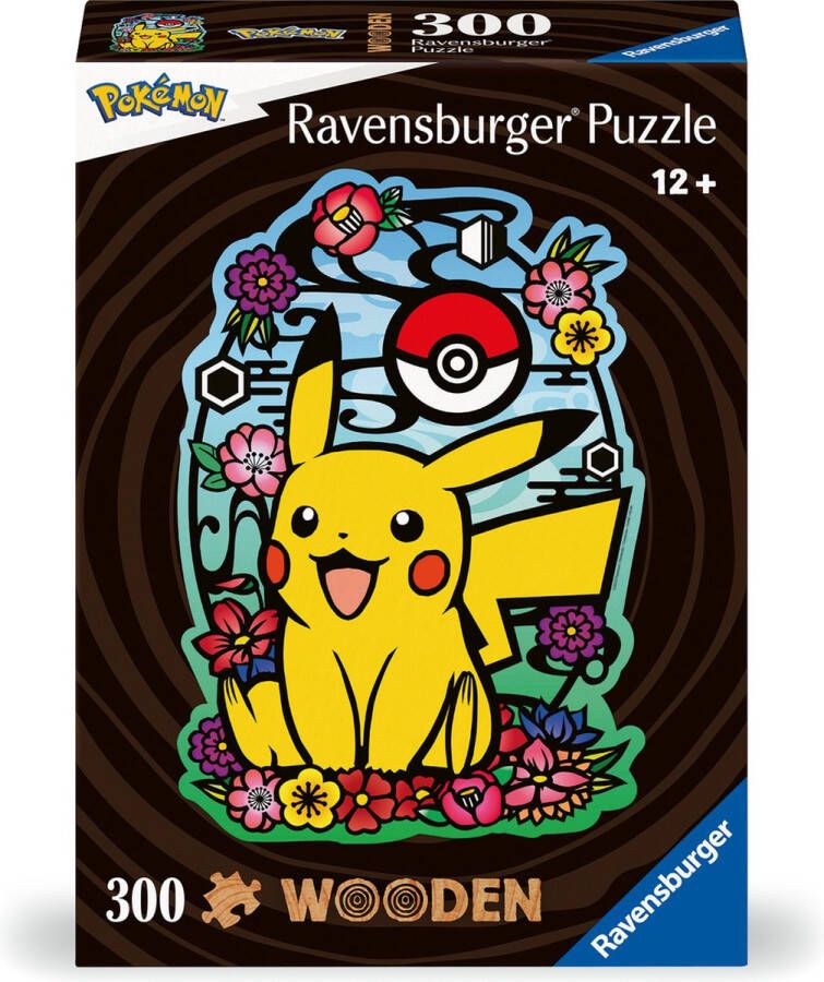 Ravensburger houten puzzel Pokemon Pikachu Legpuzzel 300 stukjes