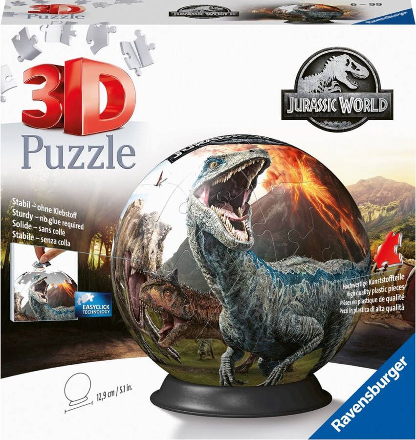 Ravensburger 3D puzzelbal Jurrassic World: Fallen Kingdom 72 stukjes