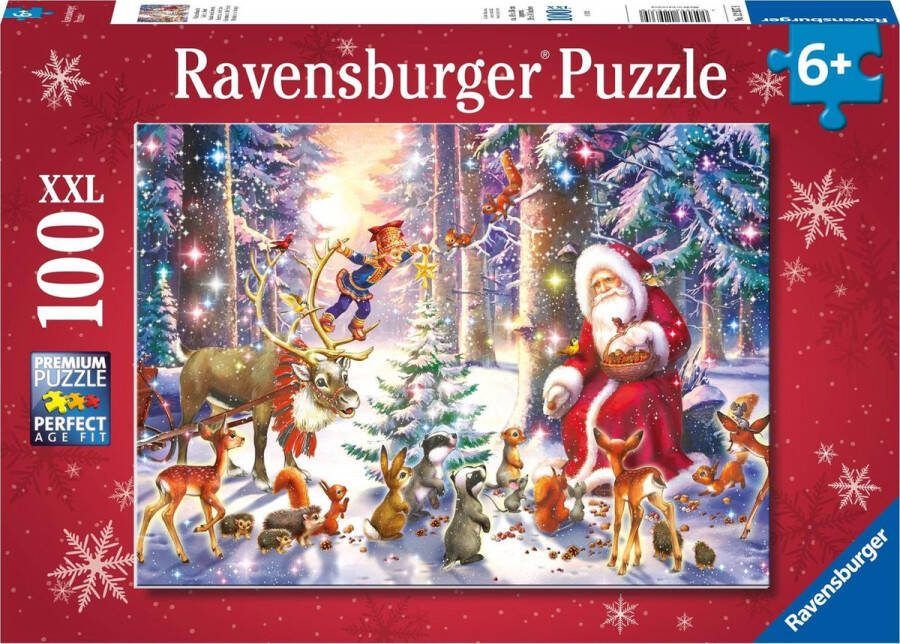 Ravensburger kerstpuzzel Kerstmis in het bos Legpuzzel 100 stukjes