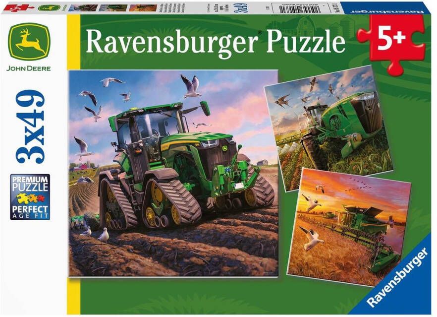 Ravensburger Kinderpuzzel John Deere in aktie 3 x 49 stukjes