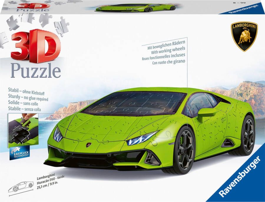 Ravensburger 3D Puzzels Shapes Voertuigen Lamborghini Huracán EVO GROEN