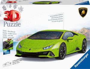 Ravensburger Lamborghini Huracan evo groen 3D legpuzzel 108 stukjes