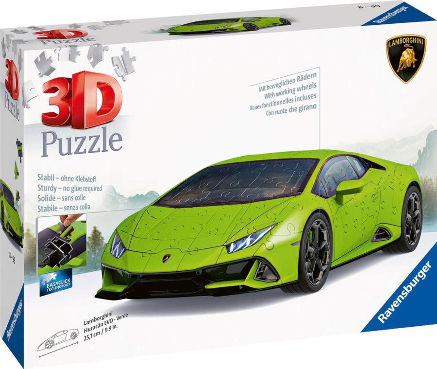 Ravensburger 3D puzzel 108 stukjes lamborghini Hurac EVO verde
