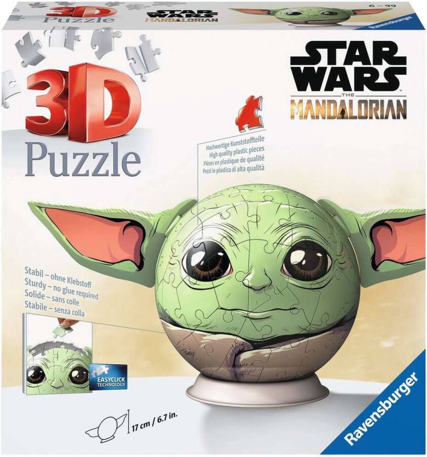 Ravensburger puzzelbal 72 stukjes Star Wars Grogu with ears