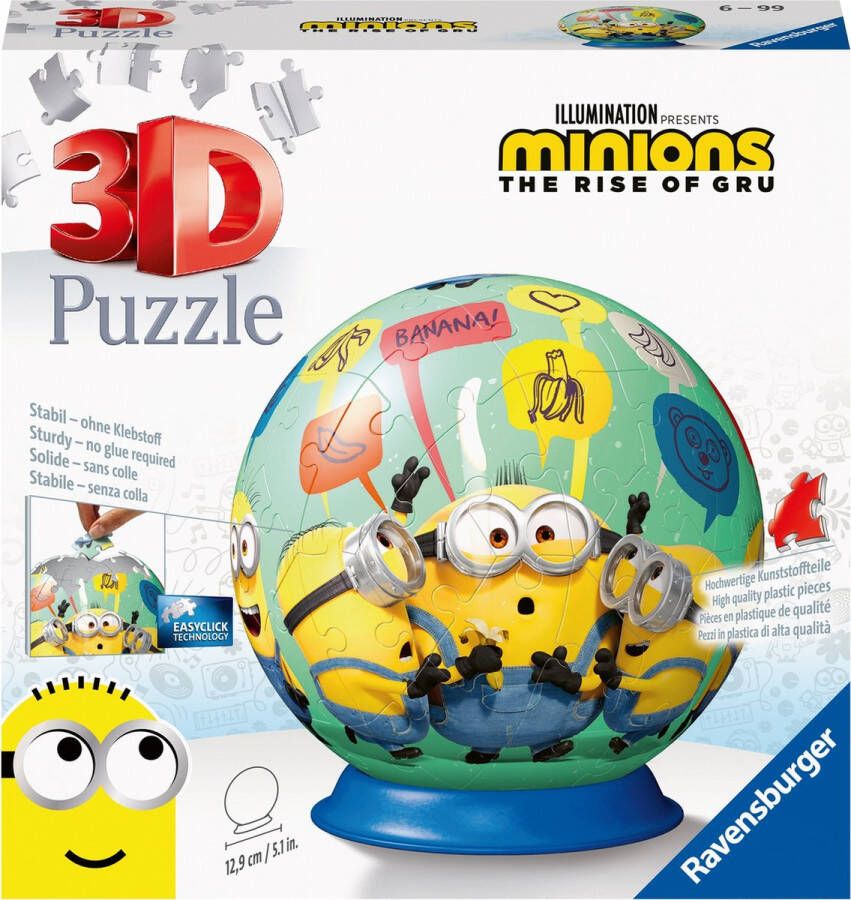 Ravensburger Minions 2 Puzzleball 3D Puzzel 72 stukjes