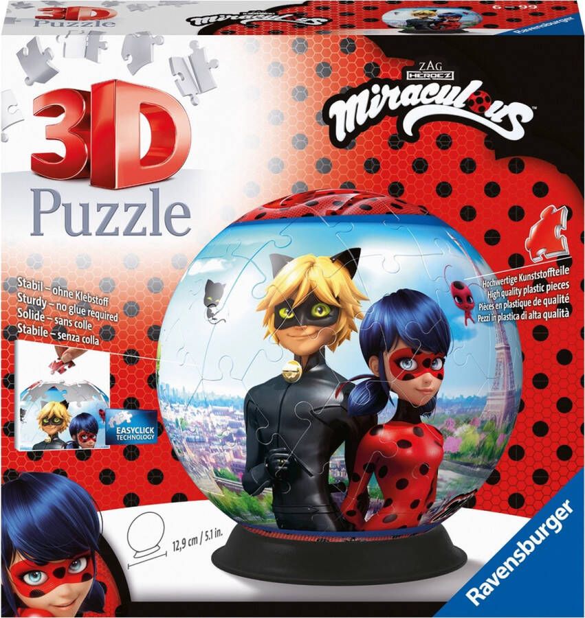 Ravensburger Miraculous puzzleball 3D Puzzel 72 stukjes