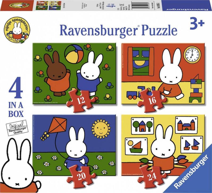 Ravensburger nijntje 4in1box puzzel 12+16+20+24 stukjes kinderpuzzel