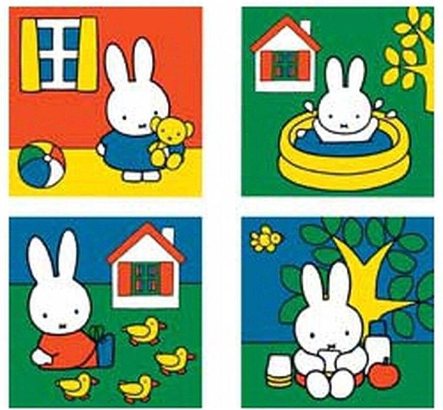 Ravensburger nijntje. vier puzzels -6+9+12+16 stukjes kinderpuzzel