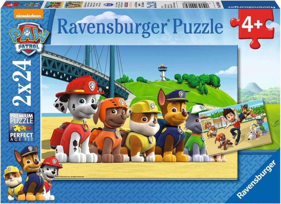 Ravensburger PAW Patrol: Dappere honden 2x24 stukjes kinderpuzzel