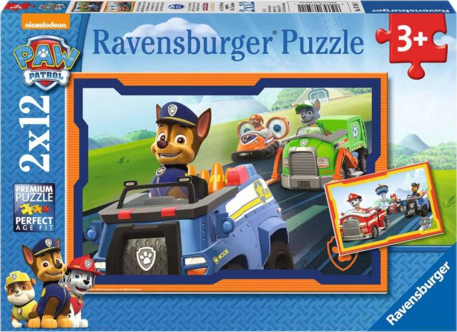 Ravensburger puzzel PAW Patrol in actie 2 x 12 stukjes