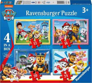 Ravensburger Kinderpuzzel Paw Patrol 4 Puzzels 12+16+20+24 stukjes