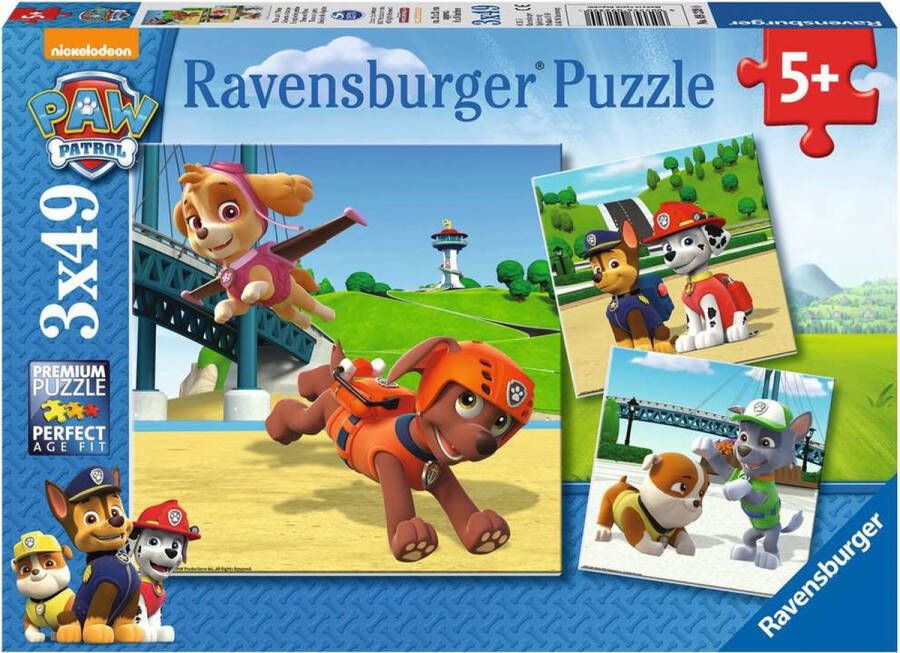 Ravensburger PAW Patrol: Team op 4 Poten 3x49 stukjes kinderpuzzel