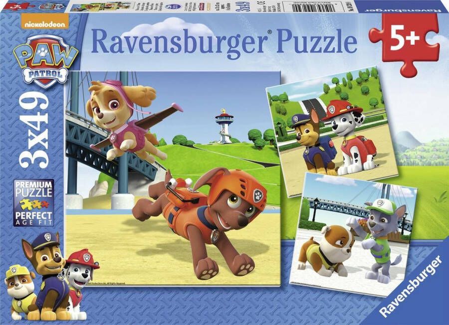 Ravensburger puzzel PAW Patrol team op 4 poten 3 x 49 stukjes