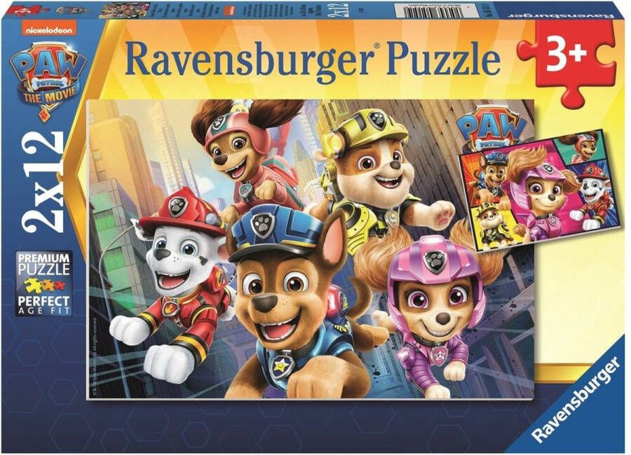 Ravensburger puzzel PAW Patrol the Movie Twee puzzels 12 stukjes kinderpuzzel