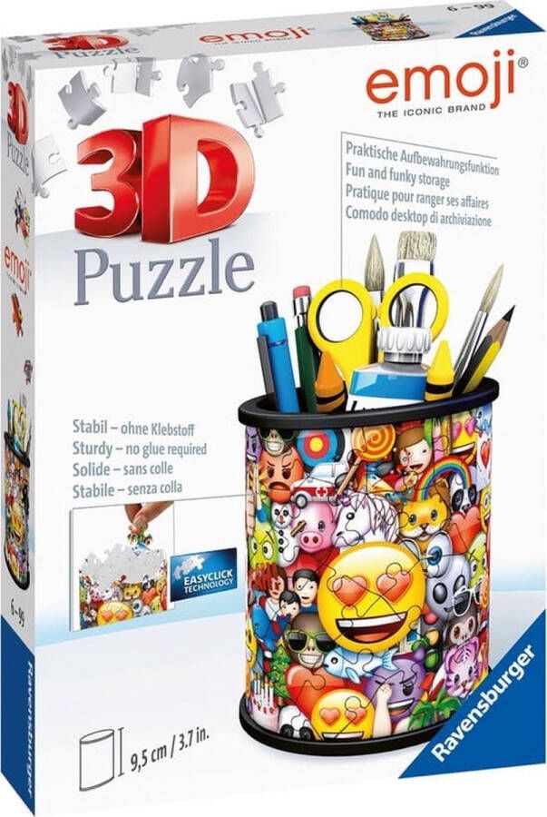 Ravensburger Pennenbak Emoji 3D puzzel 54 stukjes