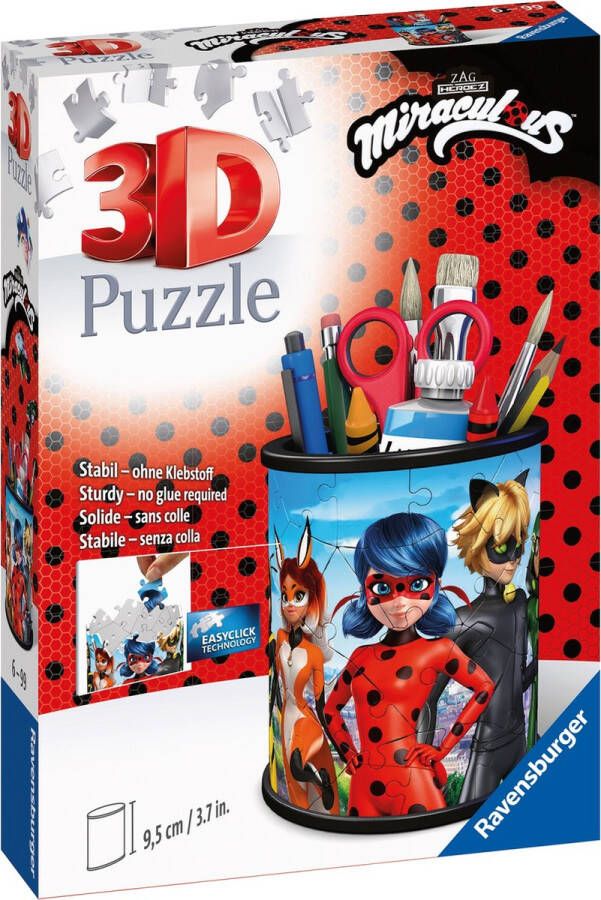 Ravensburger Pennenbak Miraculous 3D Puzzel 54 stukjes