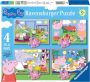 Ravensburger puzzel12-16-20-24 stukjes 4 in 1 Vrolijke uitstapjes Peppa big . - Thumbnail 1