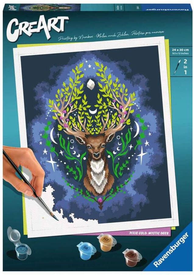 Ravensburger Pixie Cold: Mystic Deer Schilderen op nummer voor volwassenen