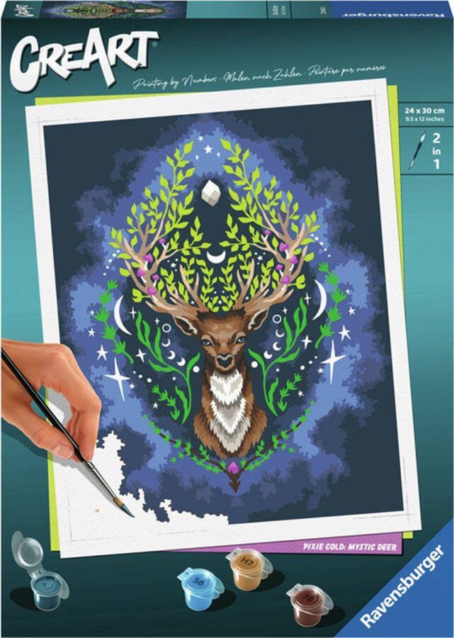 Ravensburger Pixie Cold: Mystic Deer Schilderen op nummer voor volwassenen