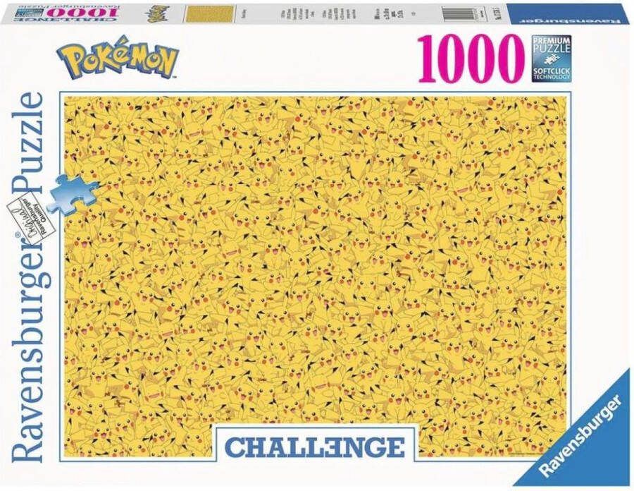 Ravensburger Pokémon Challenge Pikachu (1000 pieces) Puzzel Geel