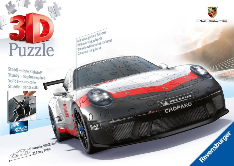 Ravensburger 3D puzzel 108 stukjes Porsche 011 GT3 cup