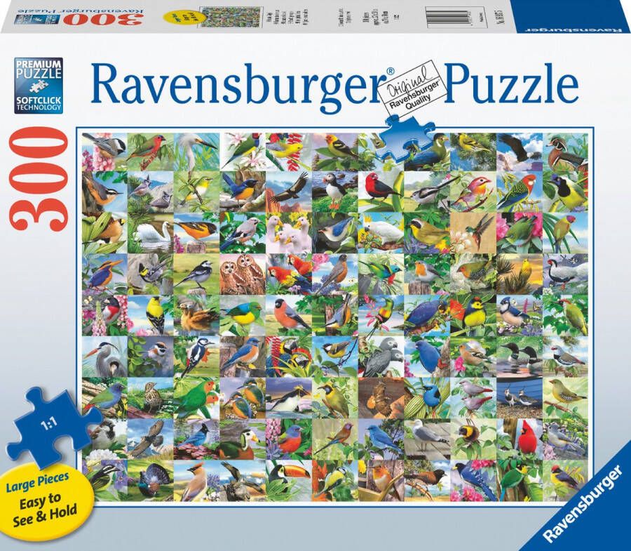 Ravensburger puzzel 99 Delightful Birds Legpuzzel 300 extra grote stukjes