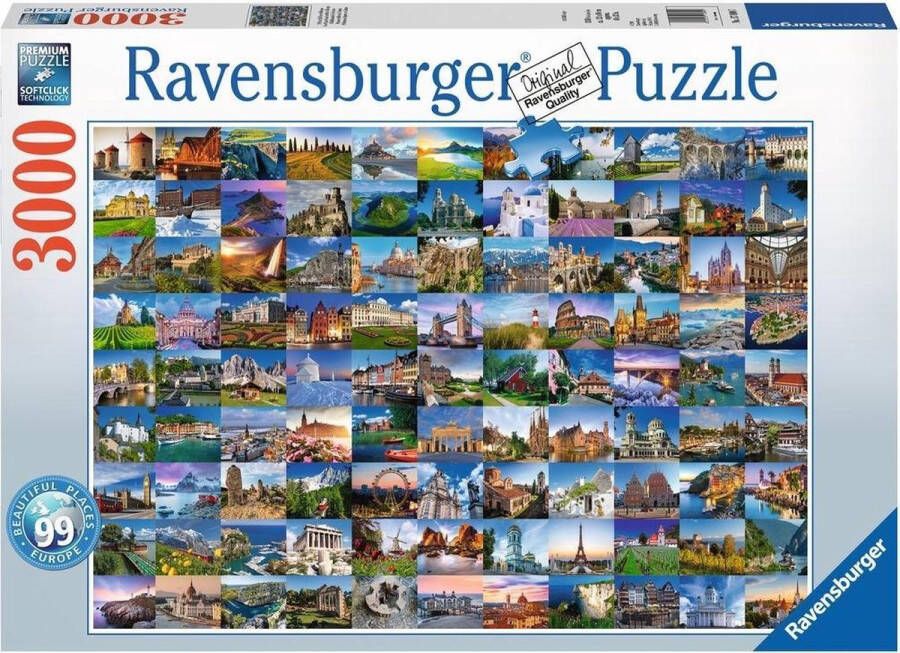 Ravensburger puzzel 99 mooie plekken in Europa Legpuzzel 3000 stukjes