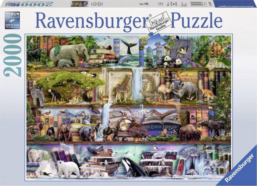 Ravensburger puzzel Aimee Stewart Wild Kingdom Shelves Legpuzzel 2000 stukjes