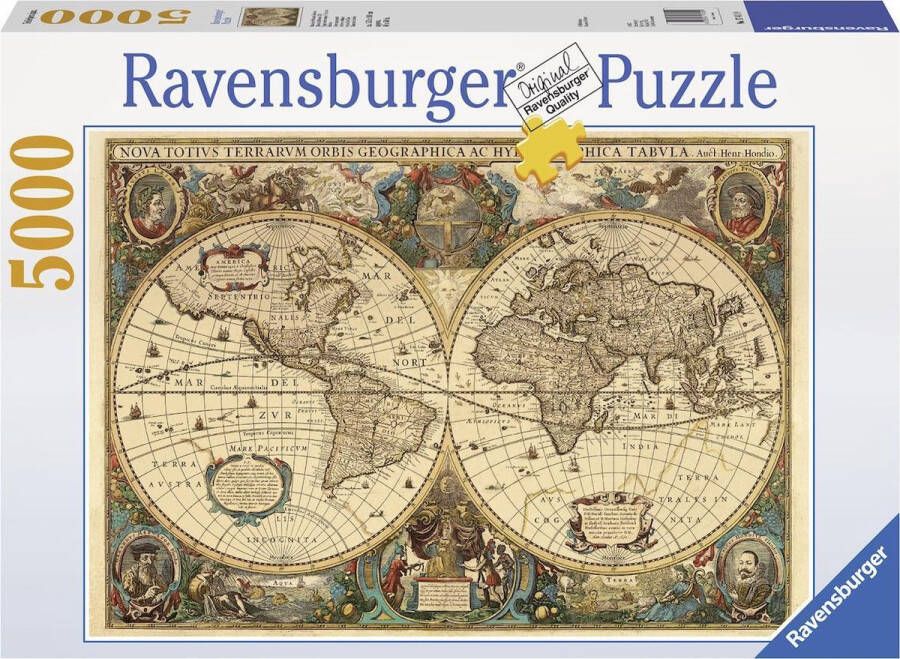Ravensburger puzzel Antieke wereldkaart Legpuzzel 5000 stukjes