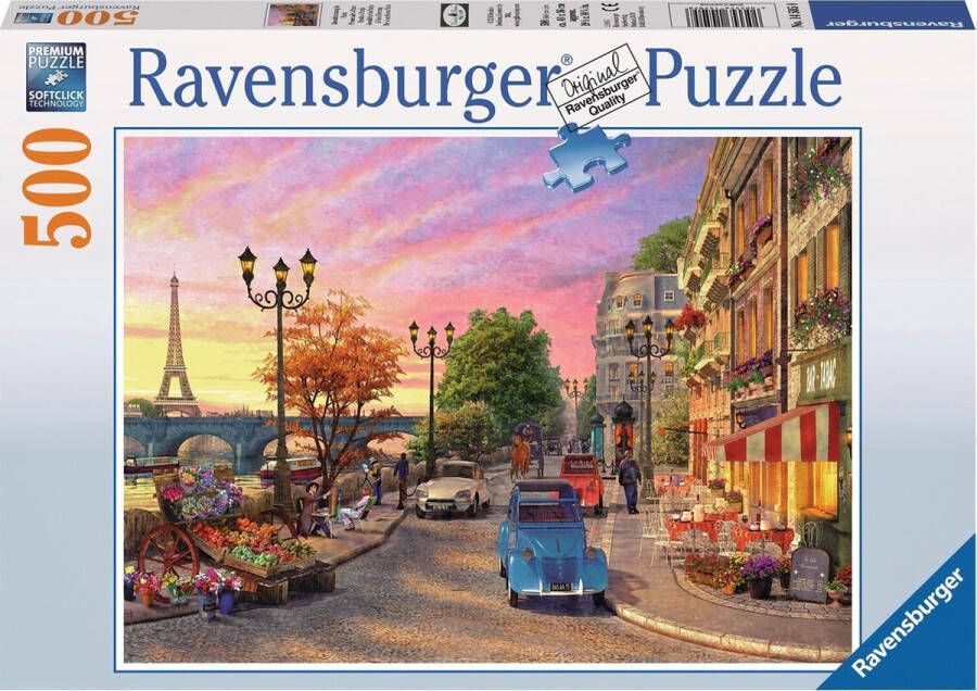 Ravensburger puzzel Avondsfeer in Parijs Legpuzzel 500 stukjes