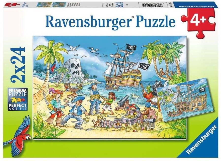 Ravensburger puzzel Avontureneiland Legpuzzel 2 x 24 stukjes