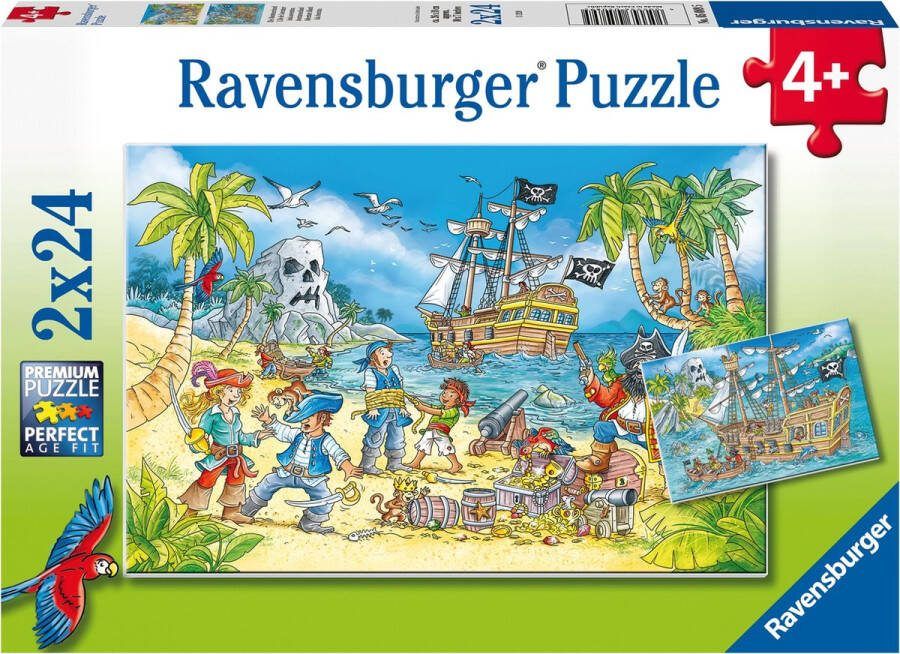Ravensburger puzzel Avontureneiland Legpuzzel 2 x 24 stukjes