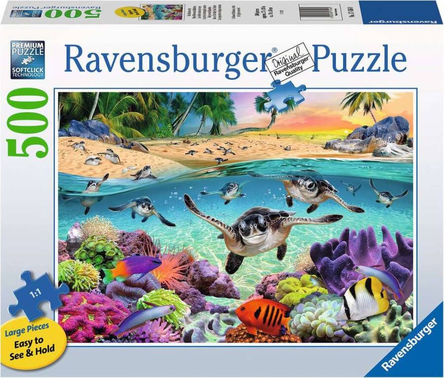 Ravensburger puzzel Baby zeeschildpadden Legpuzzel 500 Large Format stukjes