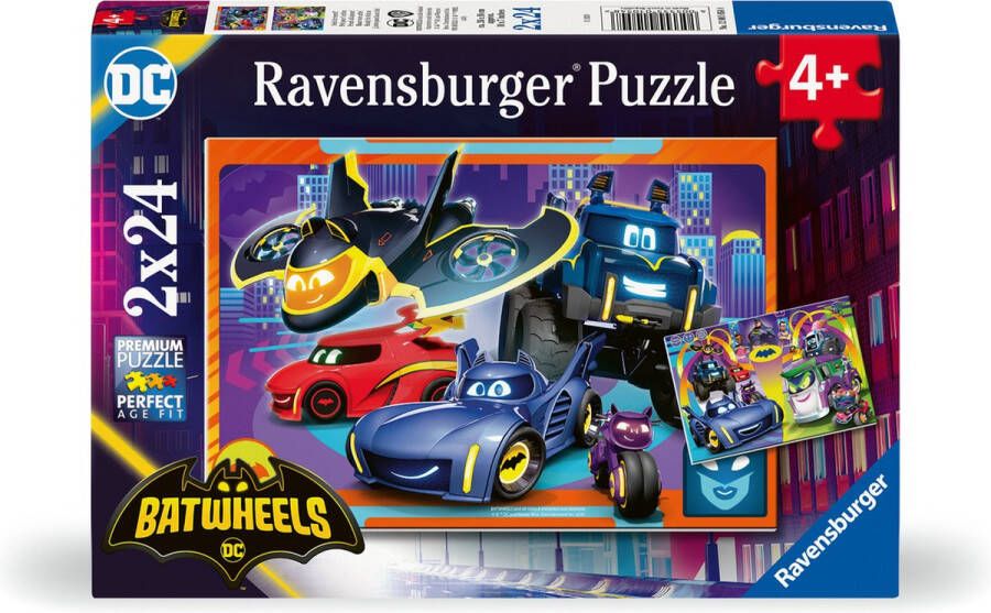 Ravensburger puzzel Batwheels Twee puzzels 24 stukjes kinderpuzzel