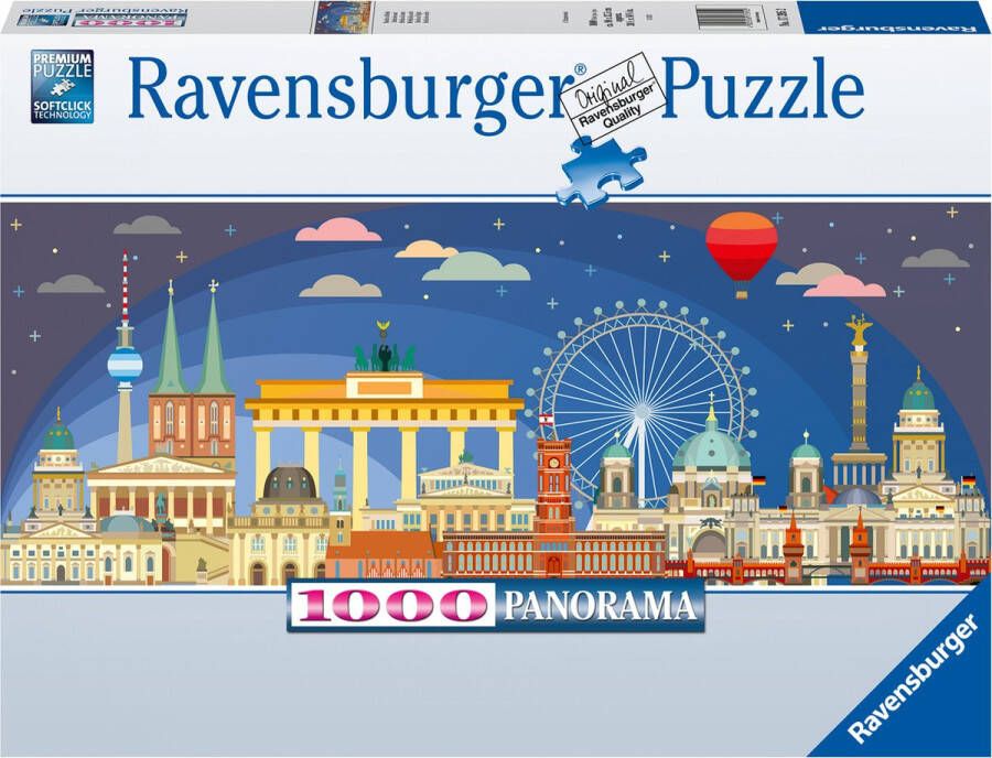 Ravensburger puzzel Berlijn bij nacht Legpuzzel 1000 stukjes