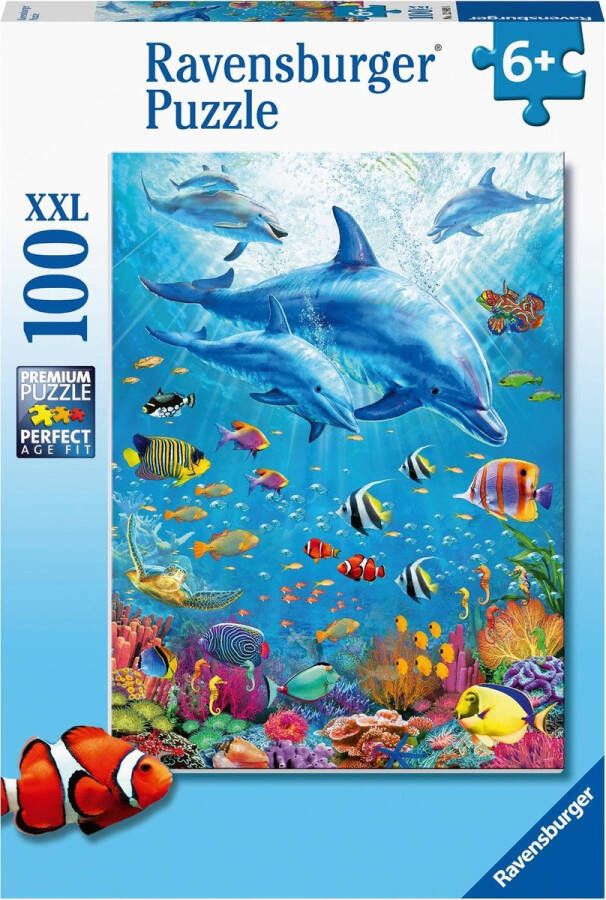 Ravensburger puzzel Bijeenkomst van de dolfijnen Legpuzzel 100 stukjes