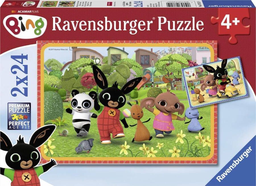Ravensburger puzzel Bing Bunny Twee puzzels 24 stukjes kinderpuzzel