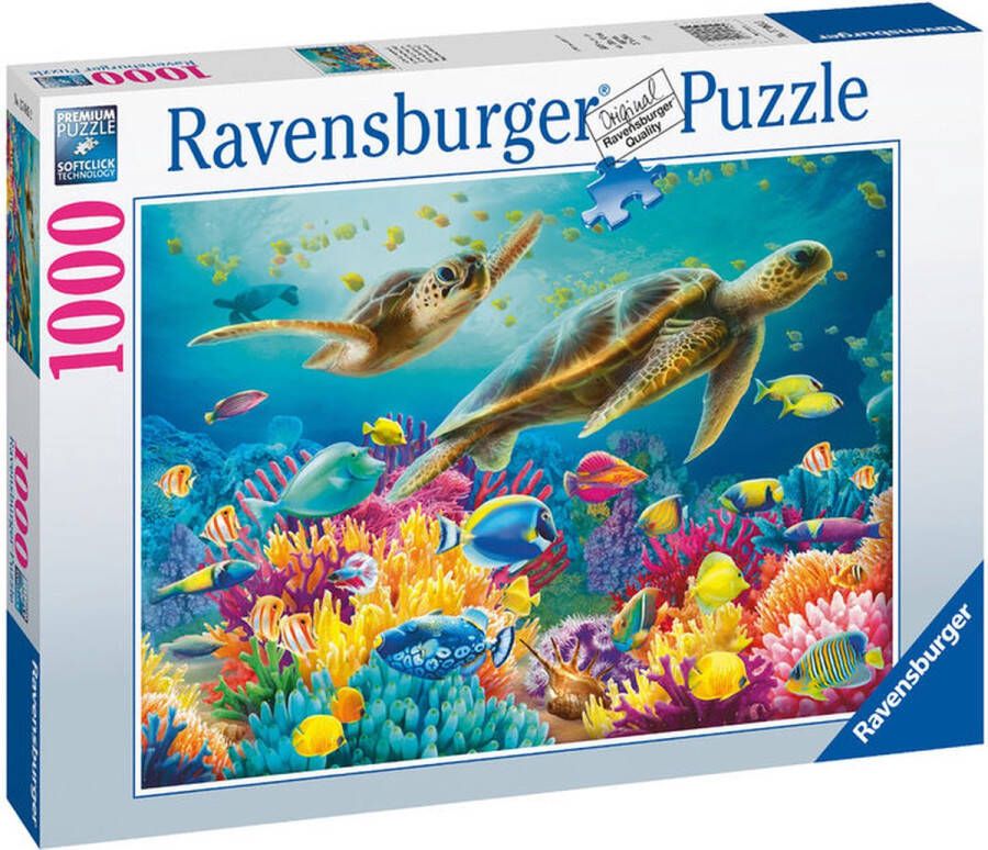 Ravensburger puzzel Blauwe onderwaterwereld Legpuzzel 1000 stukjes