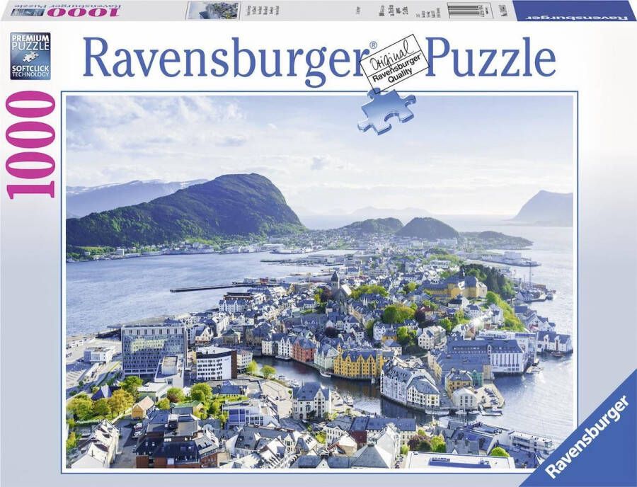 Ravensburger puzzel Blik over Ålesund legpuzzel 1000 stukjes