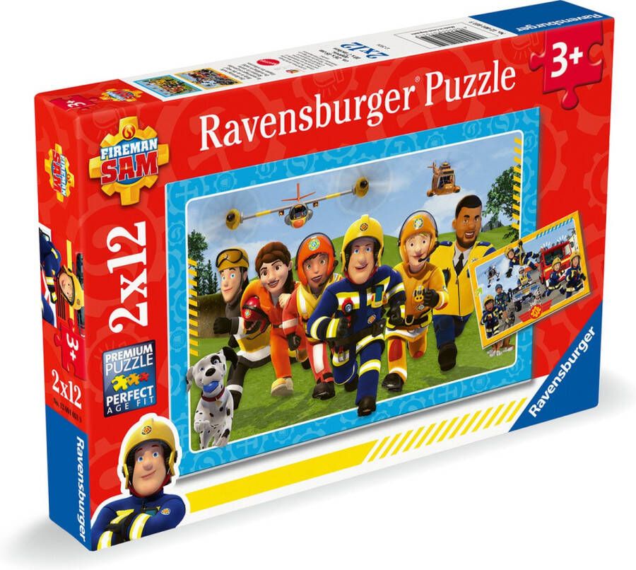 Ravensburger puzzel Brandweerman Sam Twee puzzels 12 stukjes kinderpuzzel