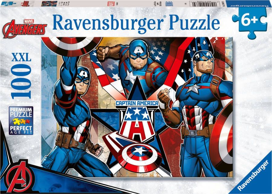 Ravensburger puzzel Captain America Legpuzzel 100 XXL stukjes