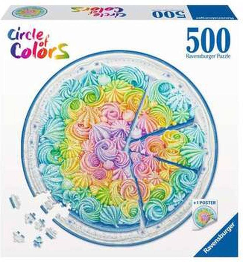 Ravensburger Puzzel Circle of Colors Regenboog taart Legpuzzel 500 stukjes