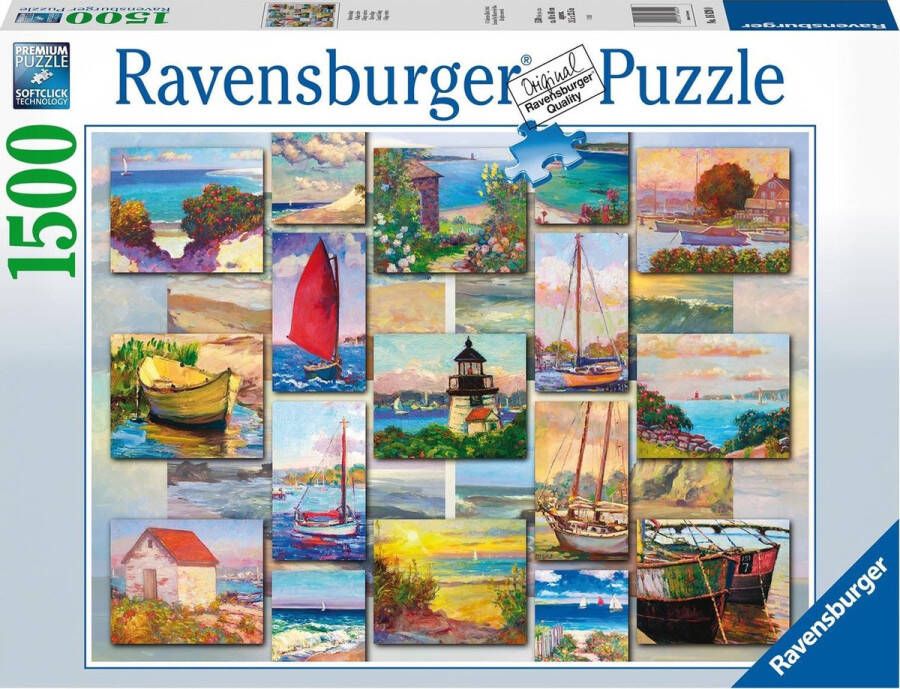 Ravensburger puzzel Coastal Collage Legpuzzel 1500 stukjes