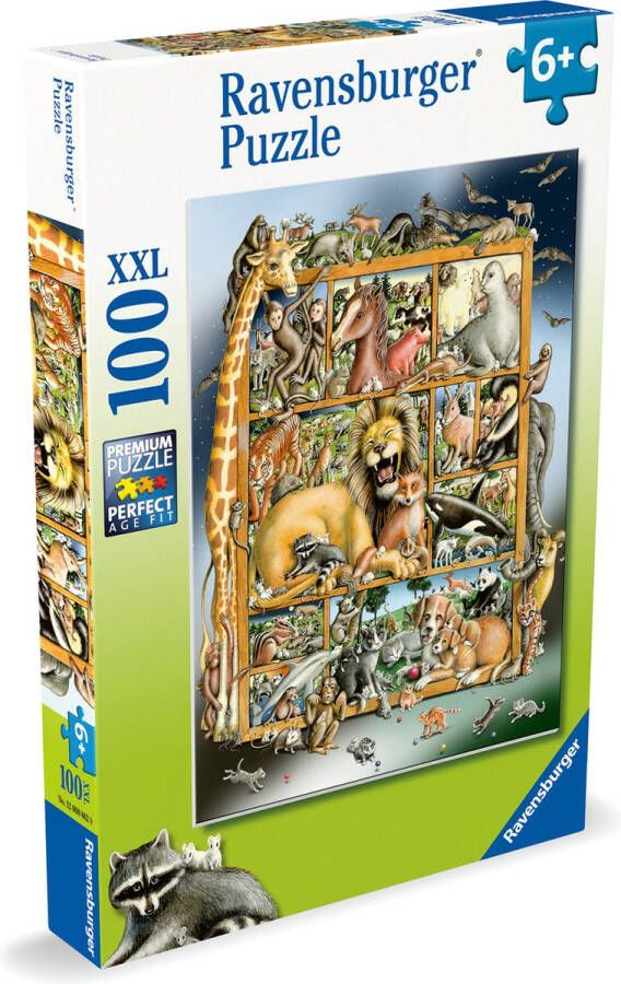 Ravensburger puzzel Dieren collage Legpuzzel 100 XXL stukjes