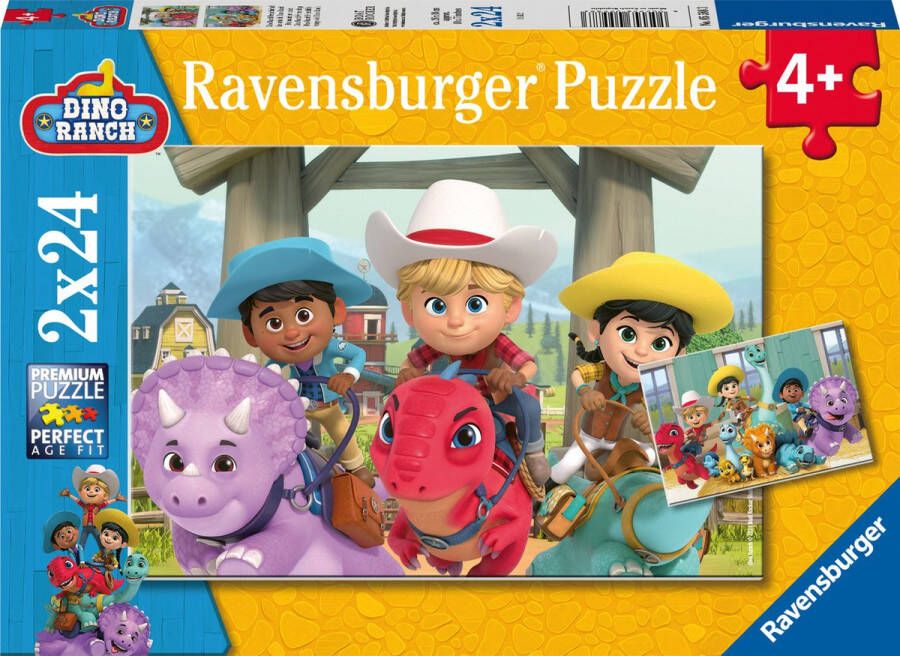 Ravensburger puzzel Dino Ranch 2x24 stukjes Kinderpuzzel