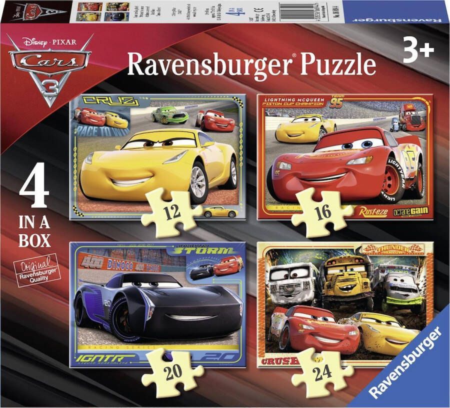 Ravensburger puzzel Disney 4-in-1 Cars 3 Let's race! 12 + 16 + 20 + 24 stukjes