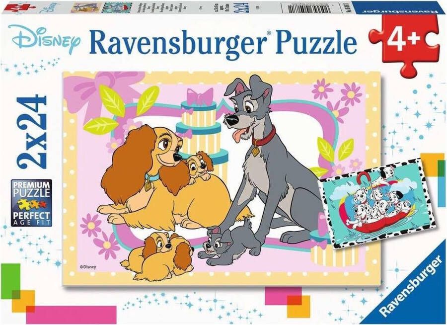 Ravensburger puzzel Disney De schattigste Disney puppies Legpuzzel 2 x 24 stukjes