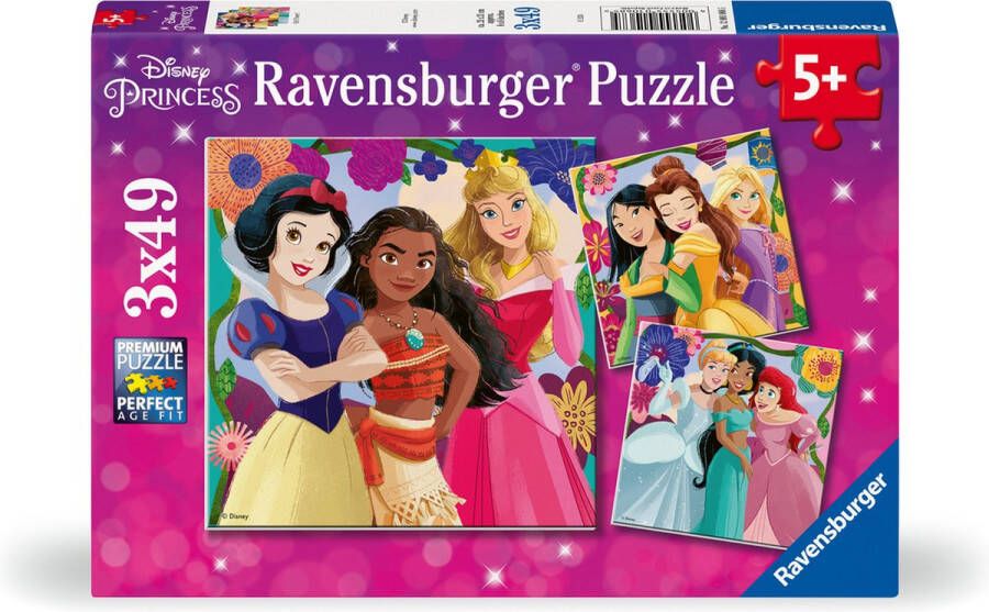 Ravensburger puzzel Disney Princess Drie puzzels 49 stukjes kinderpuzzel