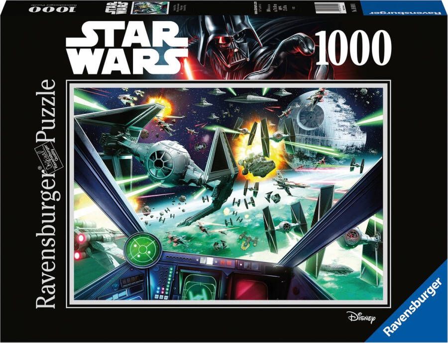 Ravensburger puzzel Disney Star Wars X Wing Cockpit Legpuzzel 1000 stukjes
